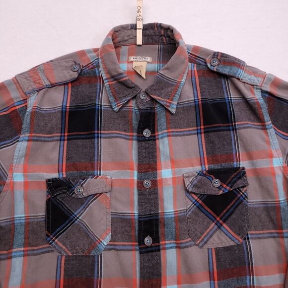 The Original Arizona Jean Company Button Up Casual Shirt Mens Size Large L Blue - Picture 1 of 9